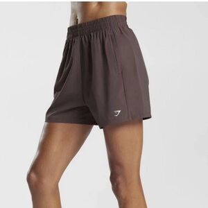 Gymshark Women's Athletic Shorts in Chocolate Brown